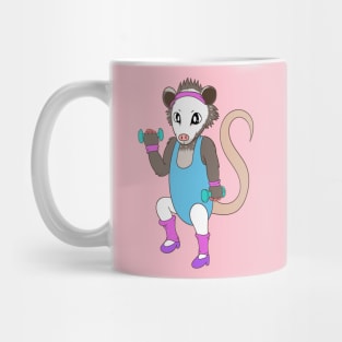 Dancing Exercise Opossum Mug